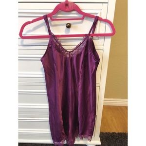 Purple Silk Romper